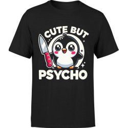  Koszulka męska Cute but psycho Kawaii Pingwin