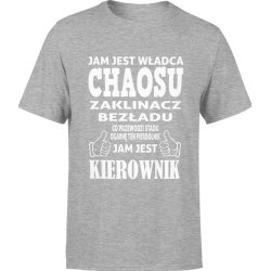  Koszulka męska Jam jest kierownik dla kierownika szara