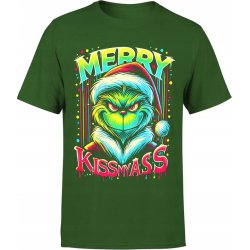  Koszulka męska Merry kiss my ass grinch z grinchem zielona