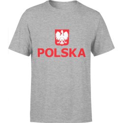  Koszulka męska Polska Kibica Reprezentacja szara