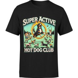  Koszulka męska Super Active Hot Dog Club z psami