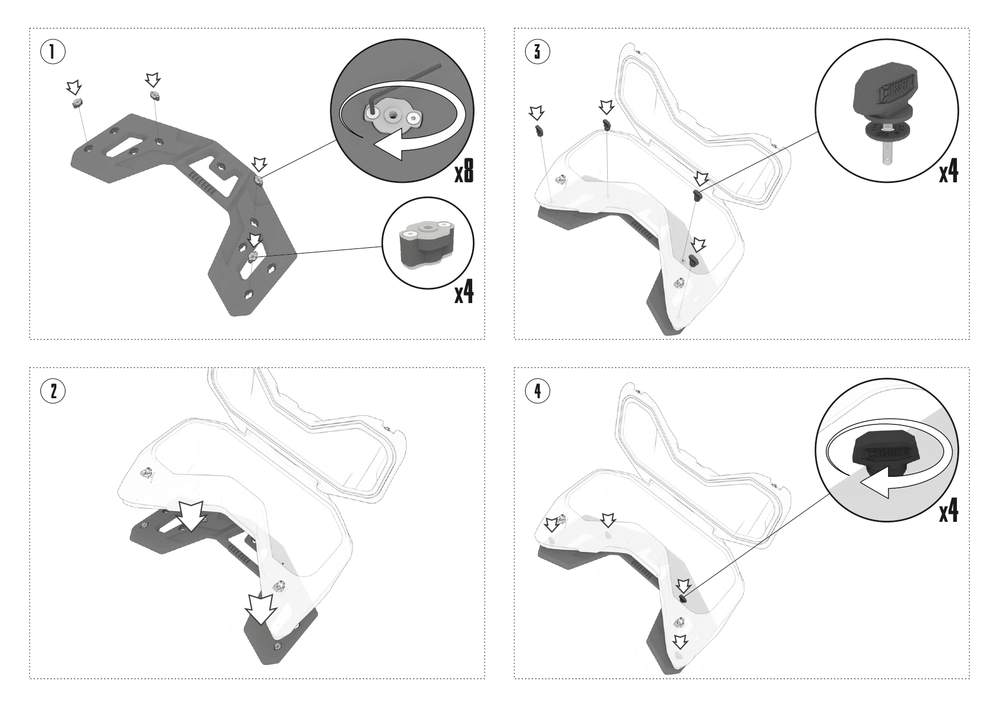 Kufer tylny ATV QUAD Tesseract QJMOTOR SFA1000 / SFA600 105L