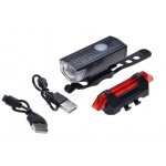 Lampa rowerowa przód tył led usb kpl. 2 szt.