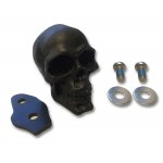 METALOWA OZDOBA - ORNAMENT CZASZKA CZARNA Old School