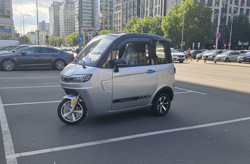 Motorower elektryczny trójkołowy zabudowany IML ARIEL 3000W na kat AM 2 os.