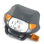 Owiewka przód z lampą w kolorze karbon z kierunkowskazami