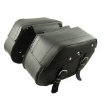 Skórzane sakwy motocyklowe 42x26x18 z zamkami