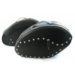 Skórzane sakwy motocyklowe 52x20x30 z zamkami