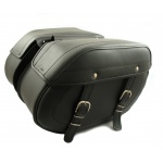 Skórzane sakwy motocyklowe.