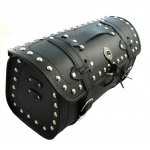 Skórzany kufer 40 cm z ćwiekami + zamki