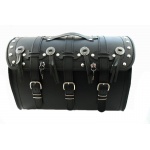 Skórzany kufer 50cm z ćwiekami 50x26x34 44L + zamki