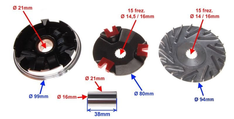 Wariator sportowy do skuterów Longjia Sharpy 2T