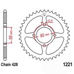 Zębatka tylna stalowa JT R1221.45, 45Z, rozmiar 428